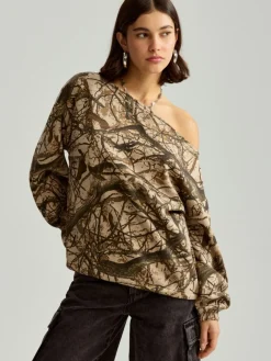 Asymetryczna bluza we wzory realtree