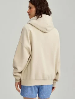 Beżowa bluza z haftem Chill Bear z doszytym misiem