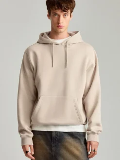 Beżowa bluza z kapturem basic