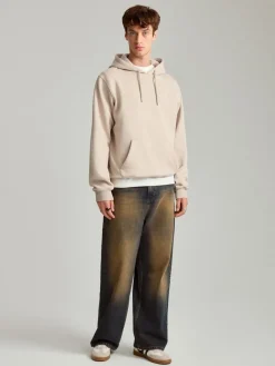 Beżowa bluza z kapturem basic