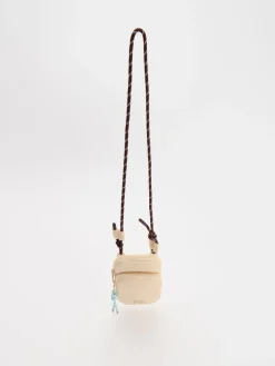 Beżowa torebka crossbody na sznurku