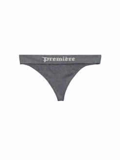 Bezszwowe figi thong PREMIÈRE szare