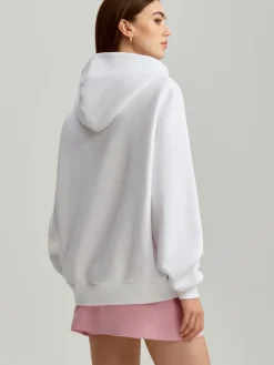 Biała bluza z kapturem i nadrukiem Girls Favs