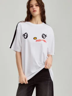 Biała koszulka oversize z motywami Hello Kitty