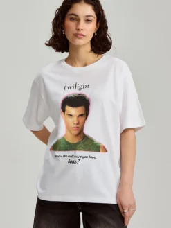 Biała koszulka z nadrukiem Twilight