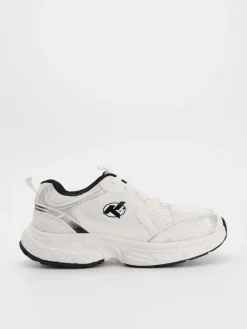 Białe sneakersy z czarnymi wstawkami