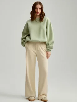 Bluza bombka crewneck jasnozielona
