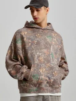 Bluza oversize we wzór real tree