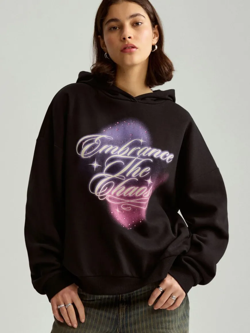 Bluza z kapturem i nadrukiem Embrance the chaos