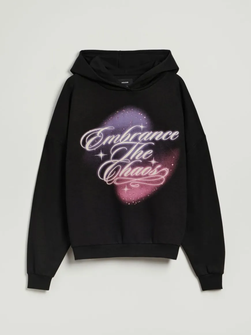 Bluza z kapturem i nadrukiem Embrance the chaos