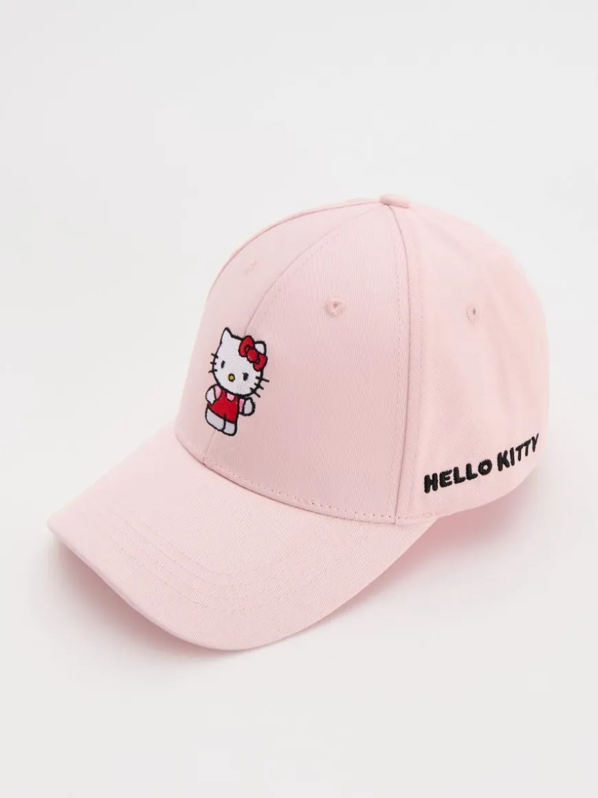 Czapka z daszkiem i haftem Hello Kitty