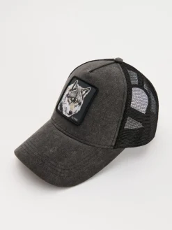 Czapka z daszkiem trucker hat z motywem wilka