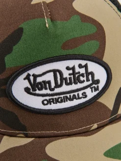 Czapka z daszkiem trucker hat we wzór camo i haftem Von Dutch