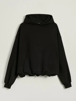 Czarna bluza bombka z kapturem