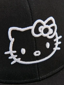 Czarna czapka z daszkiem full cap z haftem Hello Kitty
