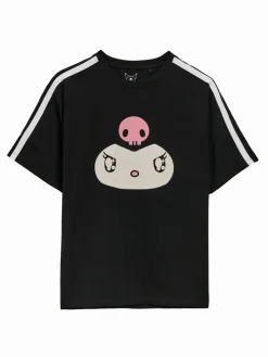 Czarna koszulka oversize z nadrukiem Hello Kitty Kuromi