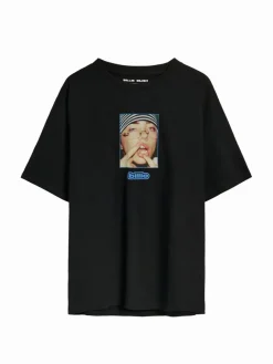 Czarna koszulka z nadrukiem Billie Eilish