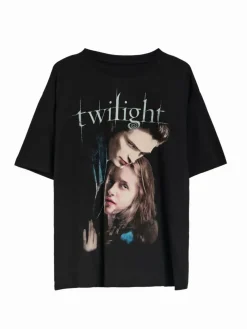 Czarna koszulka z nadrukiem Twilight