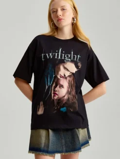 Czarna koszulka z nadrukiem Twilight