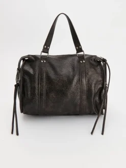 Czarna torba shopper w stylu vintage