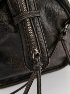 Czarna torba shopper w stylu vintage