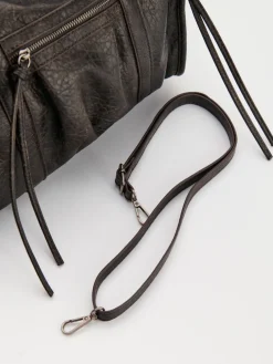 Czarna torba shopper w stylu vintage