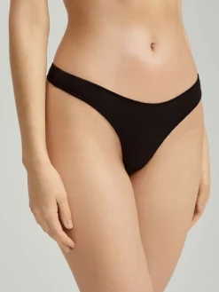 Czarne figi thong 3-pak