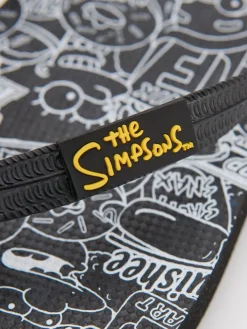 Czarne japonki z nadrukiem The Simpsons