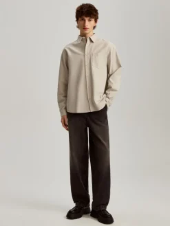 Czarne jeansy baggy fit z efektem sprania