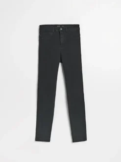 Czarne jeansy skinny fit z wysokim stanem