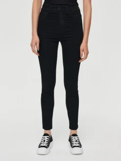Czarne jeansy skinny fit z wysokim stanem