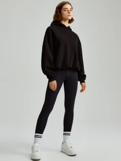 Czarne legginsy mid waist