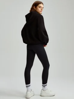 Czarne legginsy mid waist