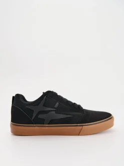 Czarne sneakersy z imitacji zamszu z motywem gwiazdek