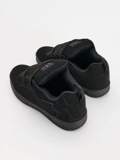 Czarne sneakersy z imitacji skóry