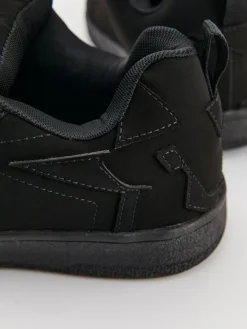 Czarne sneakersy z imitacji skóry