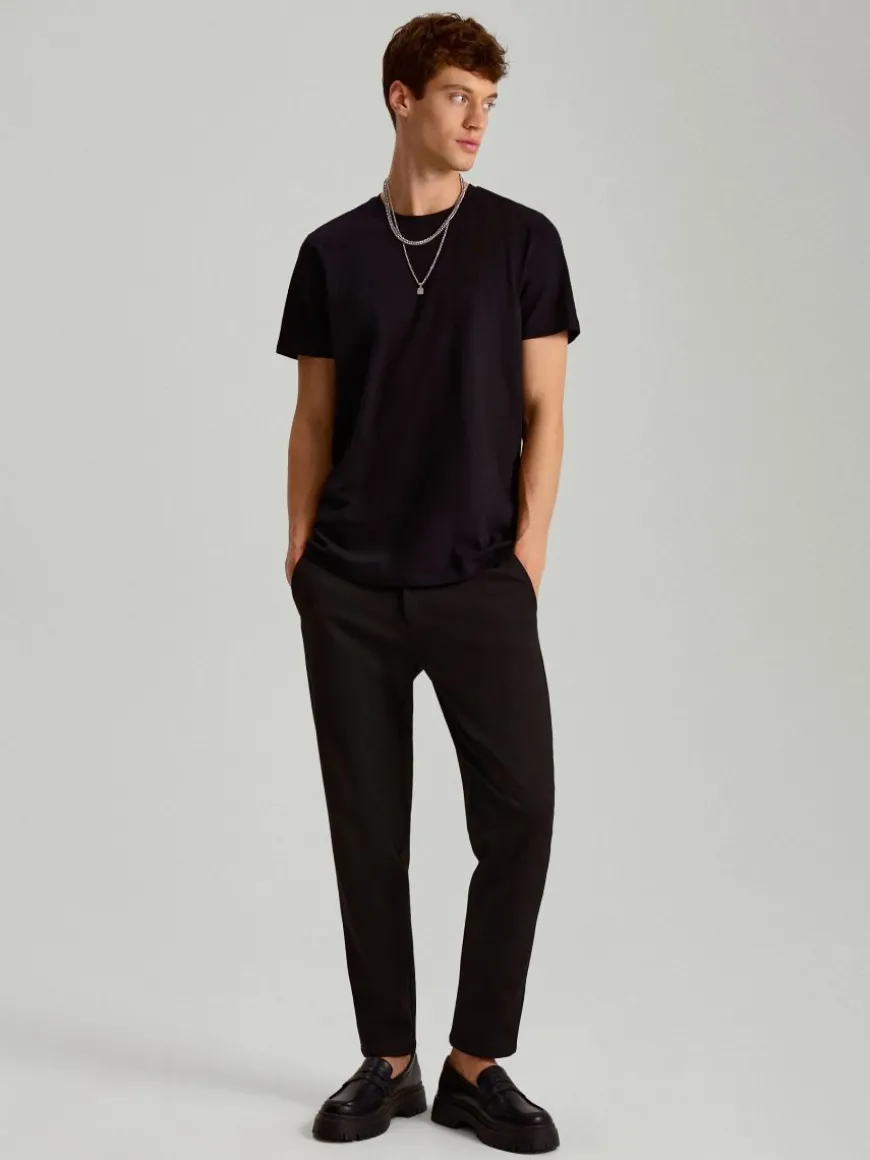 Czarne spodnie chino fit