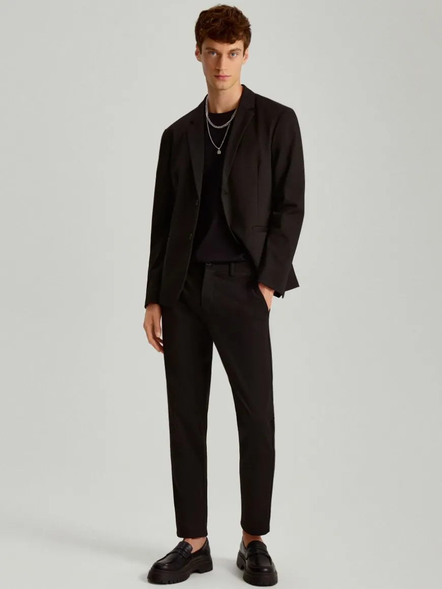 Czarne spodnie chino fit