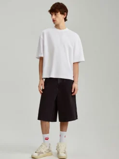 Czarne szorty jeansowe baggy fit