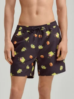 Czarne szorty kąpielowe SpongeBob