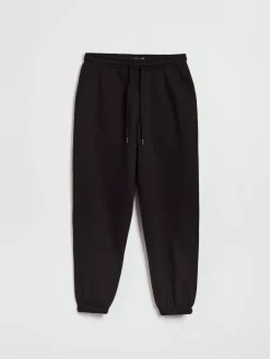 Dresowe joggery z wysokim stanem czarne