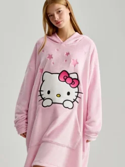 Długi bluzokoc z kapturem Hello Kitty