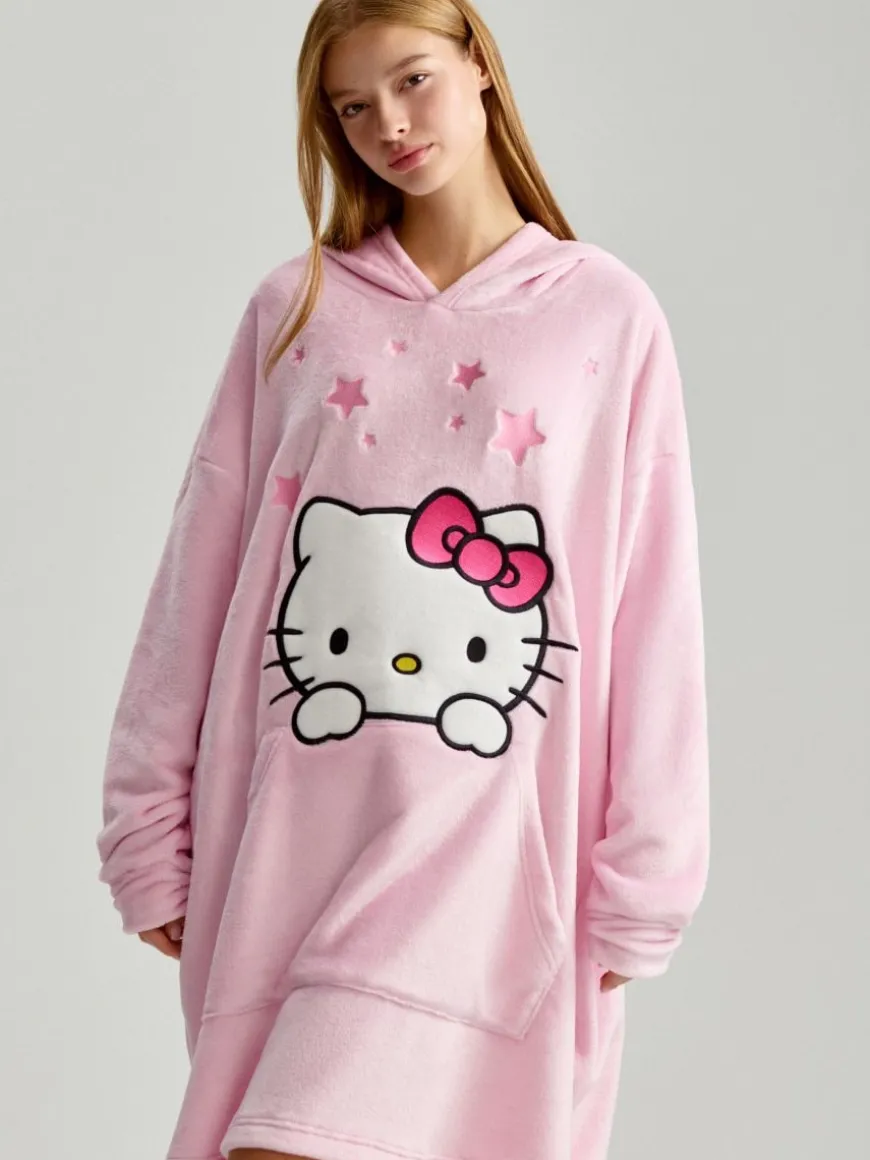 Długi bluzokoc z kapturem Hello Kitty