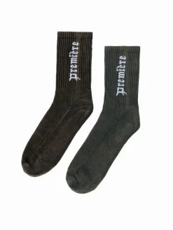 Długie skarpetki 2-pak PREMIÈRE acid wash