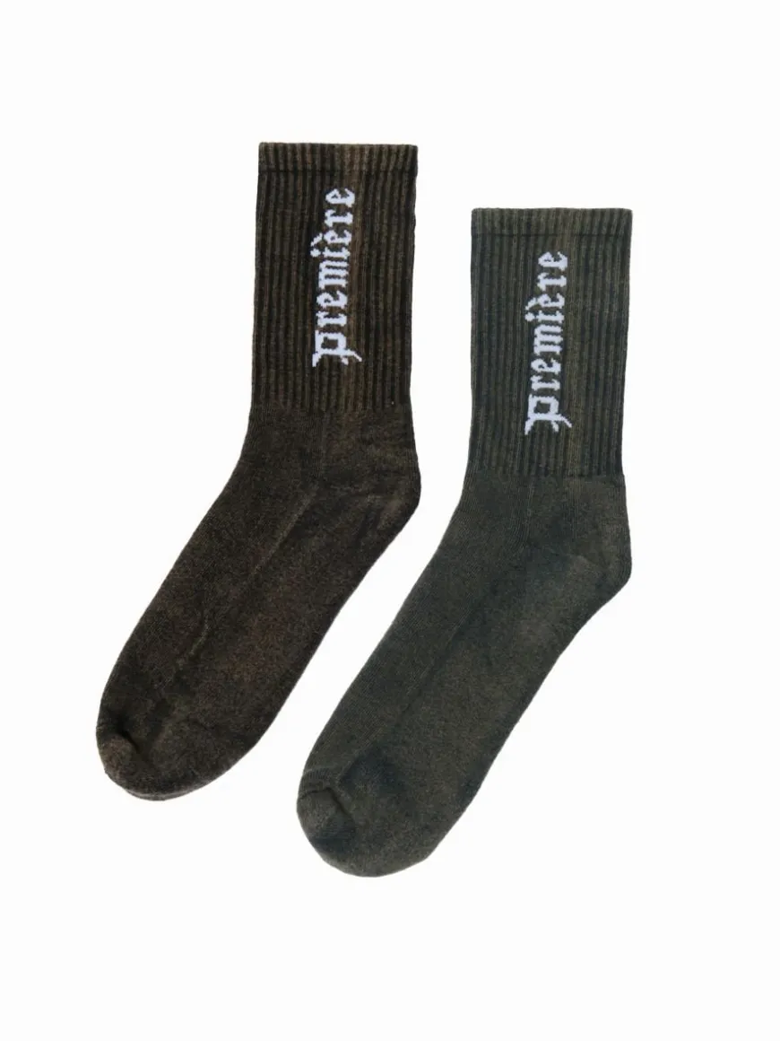 Długie skarpetki 2-pak PREMIÈRE acid wash