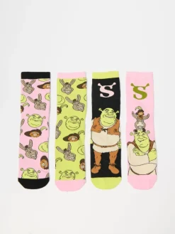 Długie skarpetki 4-pak Shrek