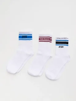 Długie skarpetki 3-pak w stylu sporty