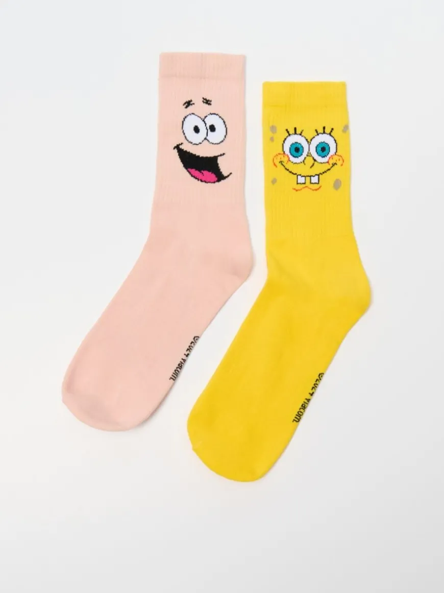 Długie skarpetki z motywem SpongeBob 2-pak