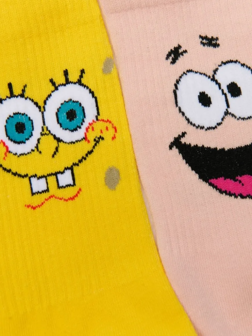 Długie skarpetki z motywem SpongeBob 2-pak
