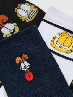 Długie skarpetki z motywem Garfielda 4-pak